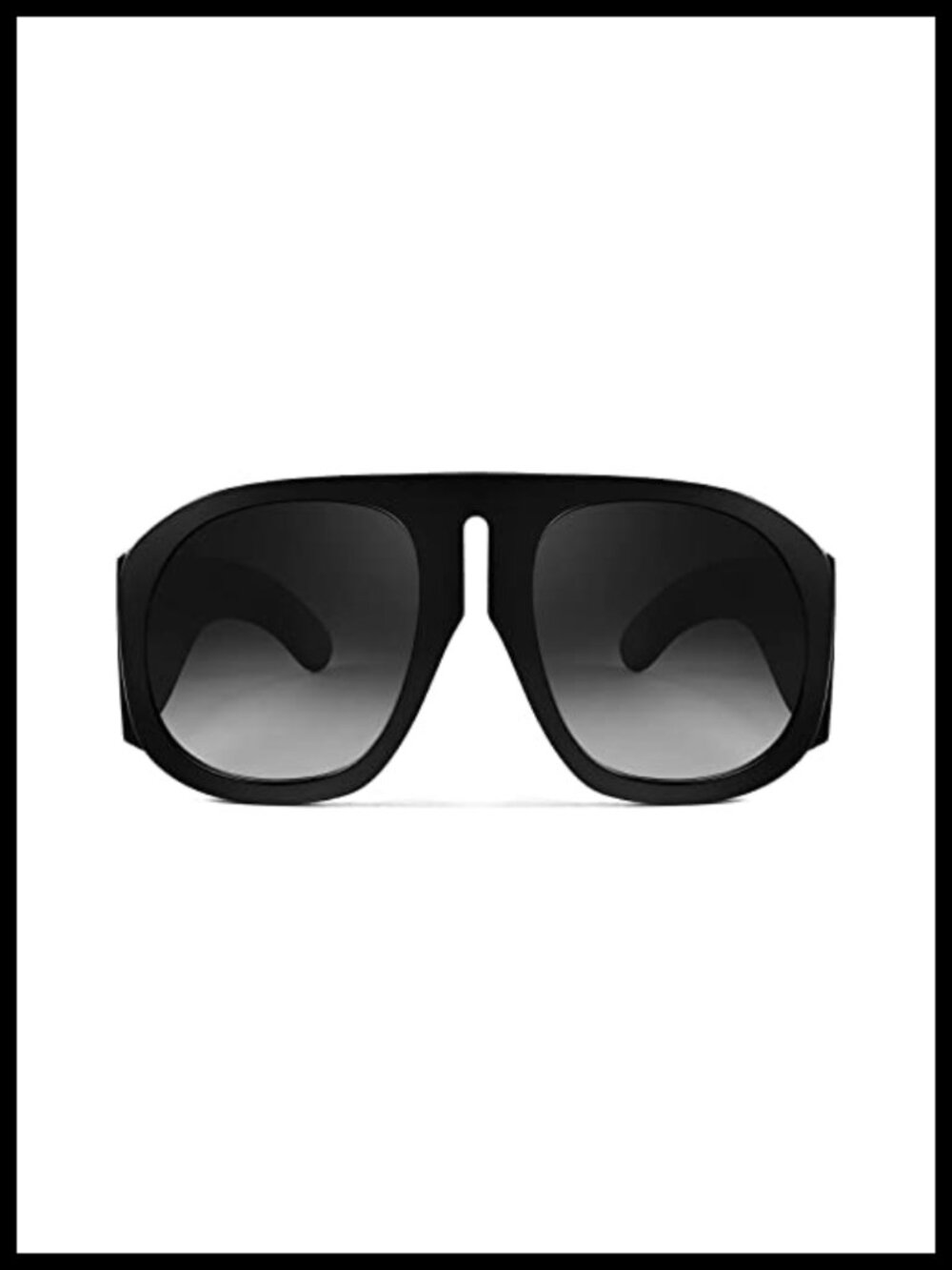 Retro Oversized Aviator Sunglasses Women Men UV400 Protection Flat Top Shield